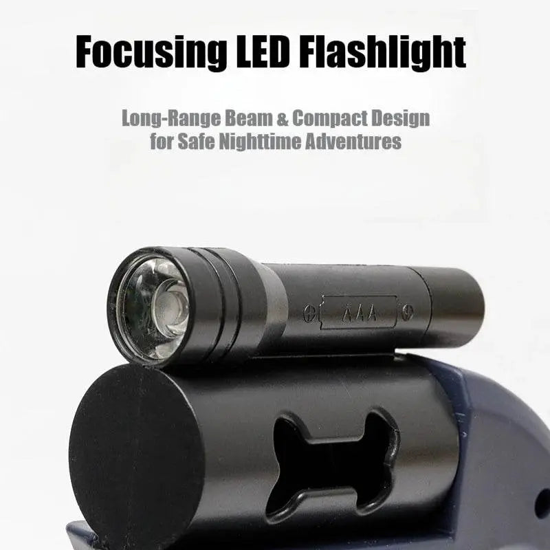2-in-1 Retractable Anti-Tangle Dog Harness for Two – Reflective Leash with Flashlight