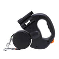 2-in-1 Retractable Anti-Tangle Dog Harness for Two – Reflective Leash with Flashlight